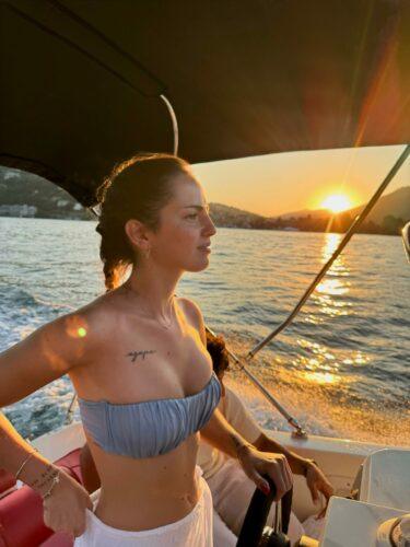 Sunset boat experience on Lake Como with warm golden light